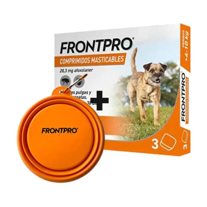 Frontpro Vermifuge Pour Chiens 4-10 Kg (M), 3 Comprimés à Croquer