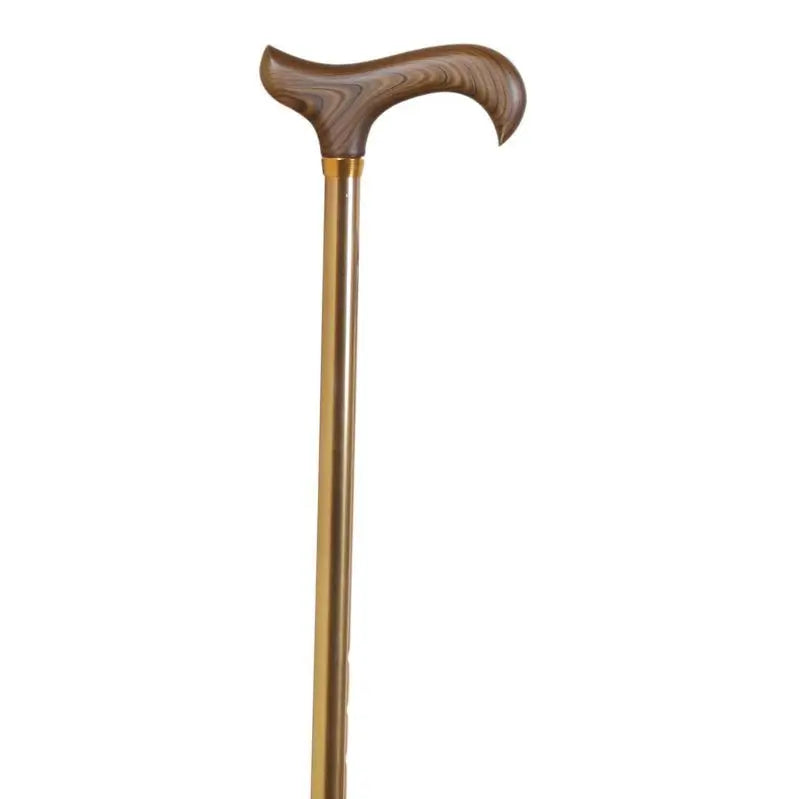 Garcia 1880 Aluminium Extendable Crutch, Bronze Colour With Wooden Handle