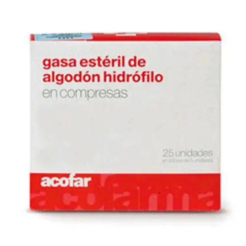 Acofar Hydrophilic Cotton Sterile Gauze In Compresses 25 units