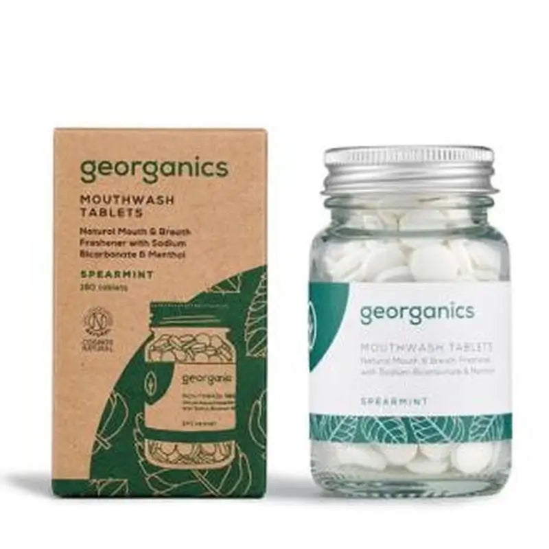 Georganics Peppermint Mouthwash 180Tabs.