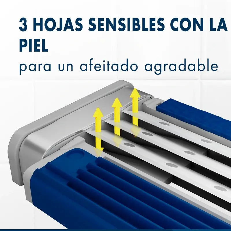 Gillette Blue3 Smooth 8+4 Rasoirs jetables pour hommes Tête pivotante 40° et bande lubrifiante, 12 pcs.
