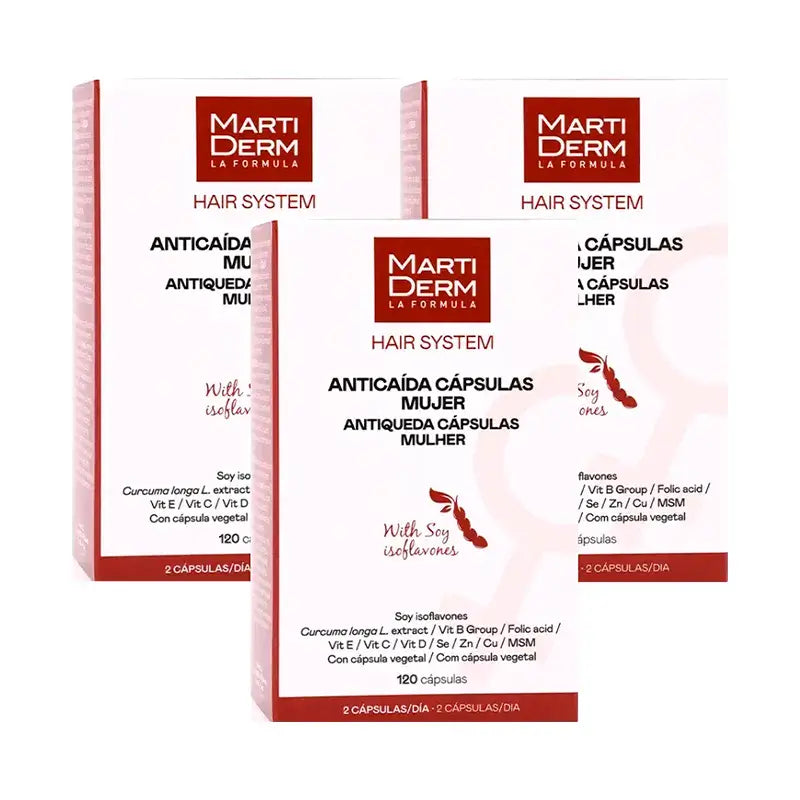 Hair System Capsules anti-chute pour femmes, paquet de 3 x 120 unités