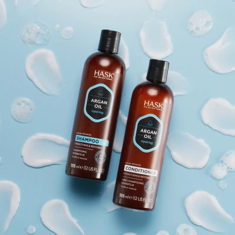 Hask Shampooing réparateur à l'huile d'argan, 355 ml