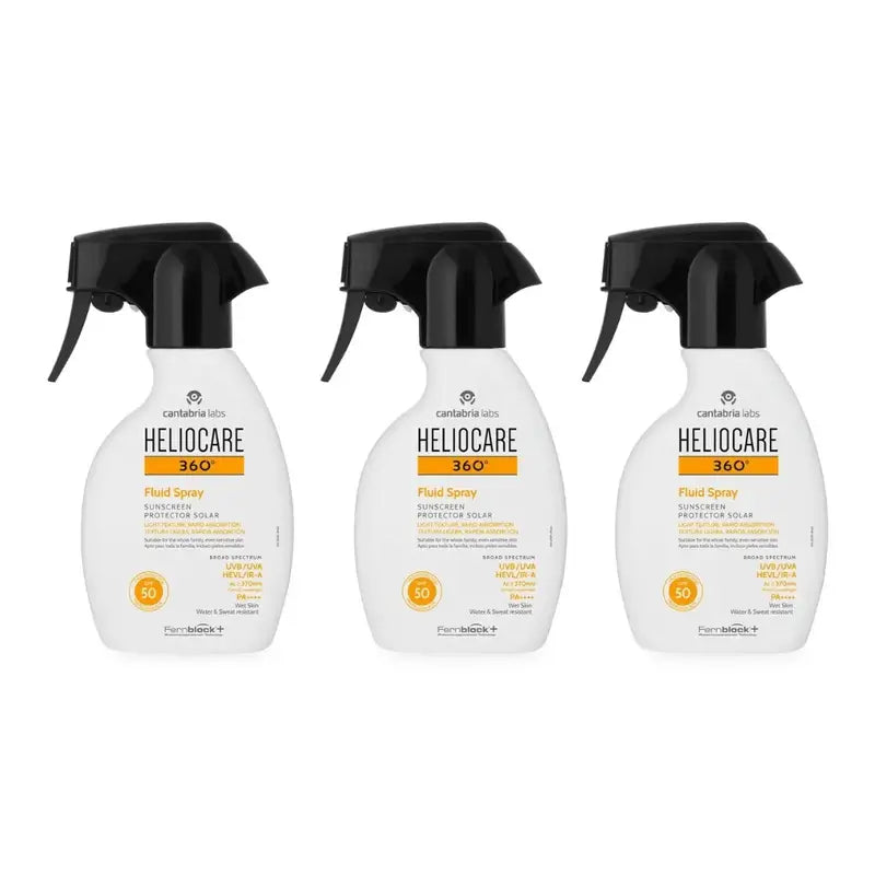Heliocare 360º Spray fluide Spf 50, 3X250 Ml
