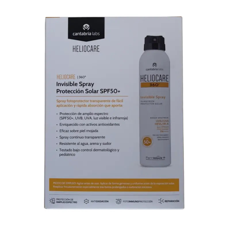 Heliocare Duplo Pack 360 Invisible Spray Spf 50, 2 unités