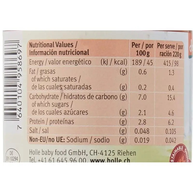 Holle Organic Spaghetti Bolognese en bocal, 220 g