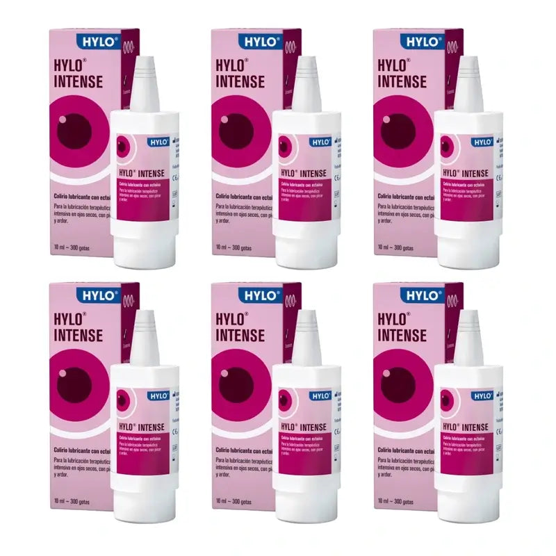 Hylo Intense Gouttes pour les yeux 10 ml, paquet de 6