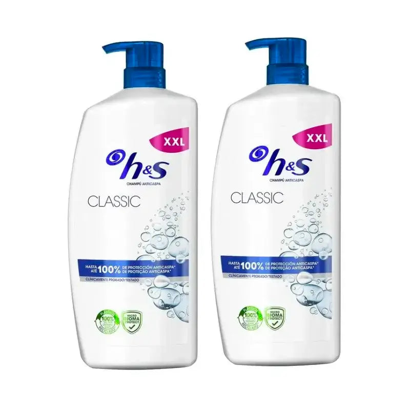 H&S Classic Shampooing, paquet de 2 x 1000 ml