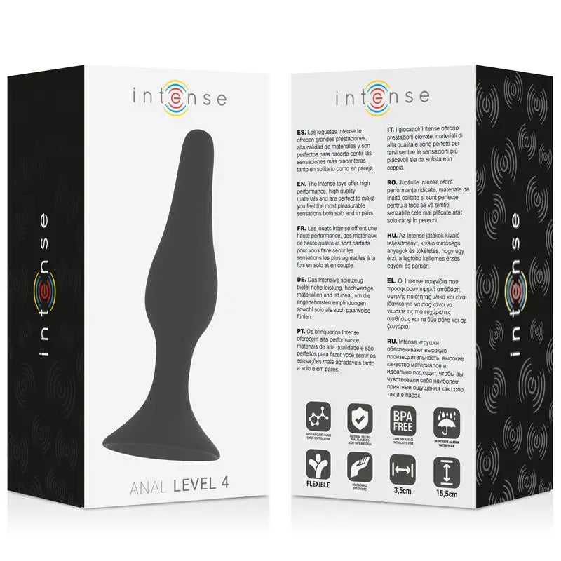 Intense Anal Toys Anal Level 4 15.5Cm Black
