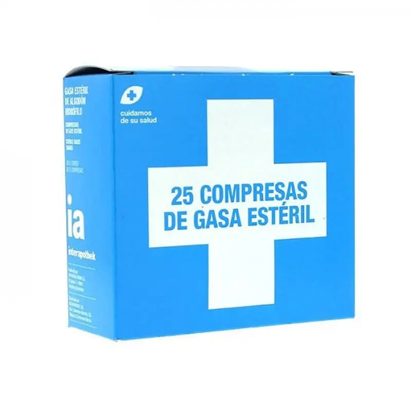Interapothek Sterile Gauze Pads, 25 units