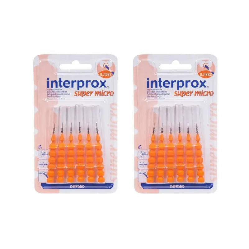 Brosse à dents Interprox Interproximal Super Micro, 2X6 unités