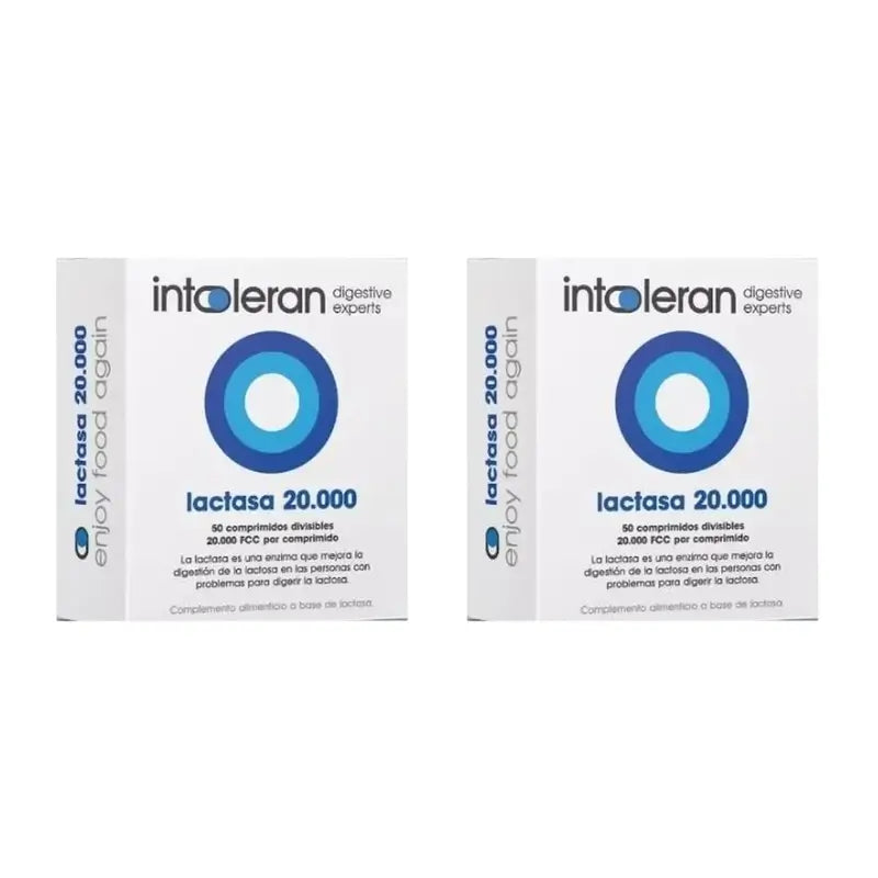 Intoleran Lactase 20000 Complément alimentaire, 2X50 comprimés