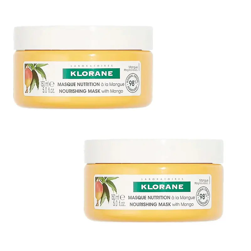 Klorane Mango Nourishing Mask, 2X150 Ml