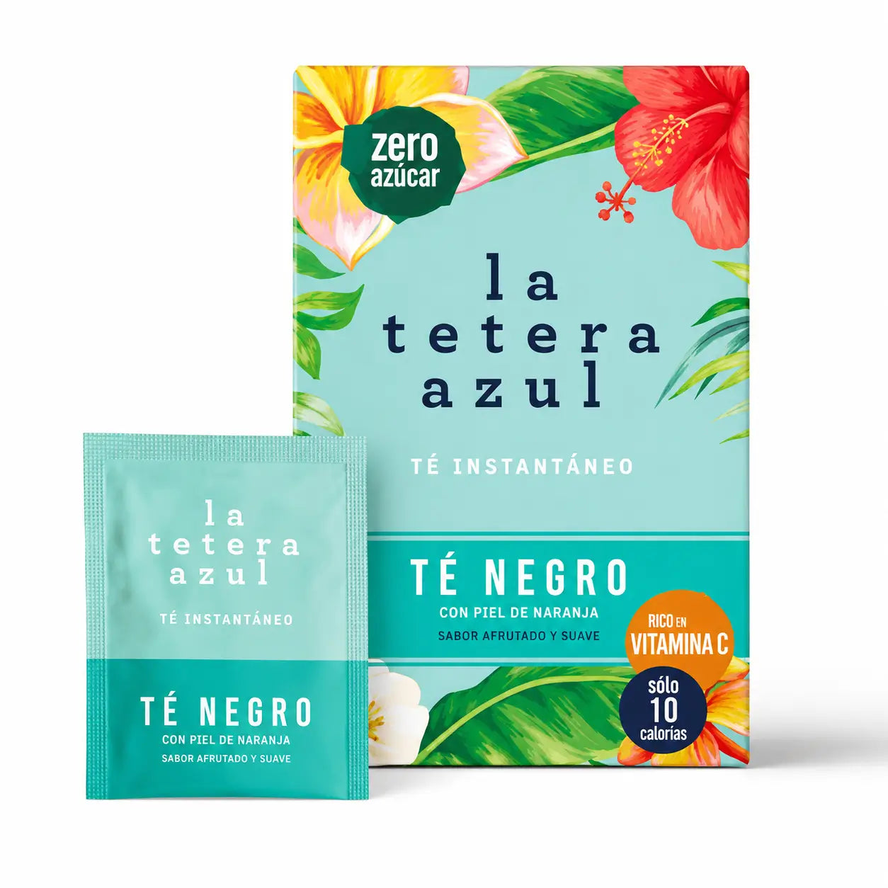 La Tetera Azul Cold Black Tea Mango Flavour. Poudre pour infusion à froid boîte de 10 sachets