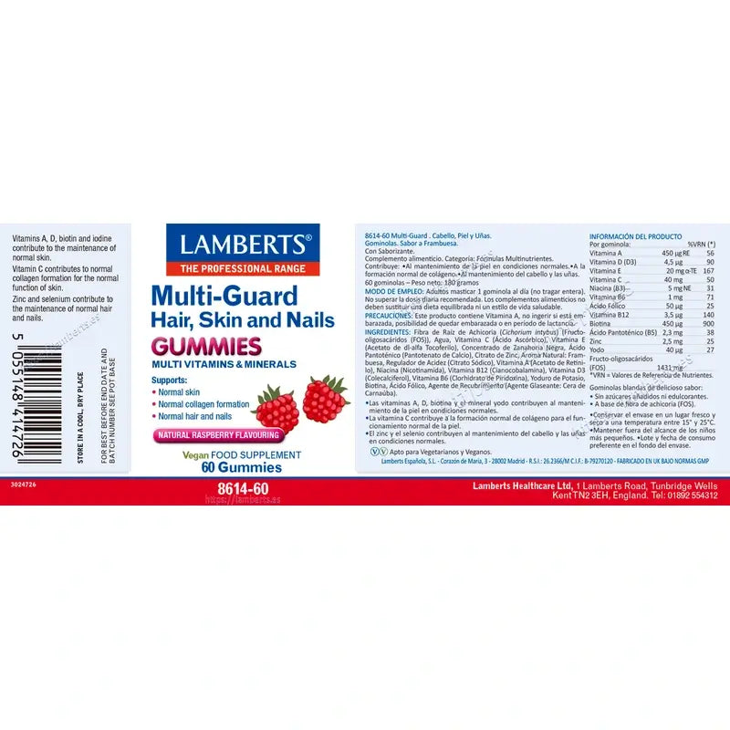 Lamberts Multi-Guard Hair Skin & Nails , 60 gummies
