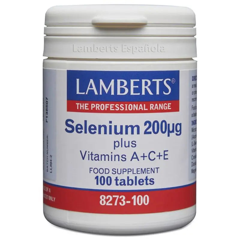 Lamberts Selenium 200 Mcg Vitamins A+C+E , 100 tablets