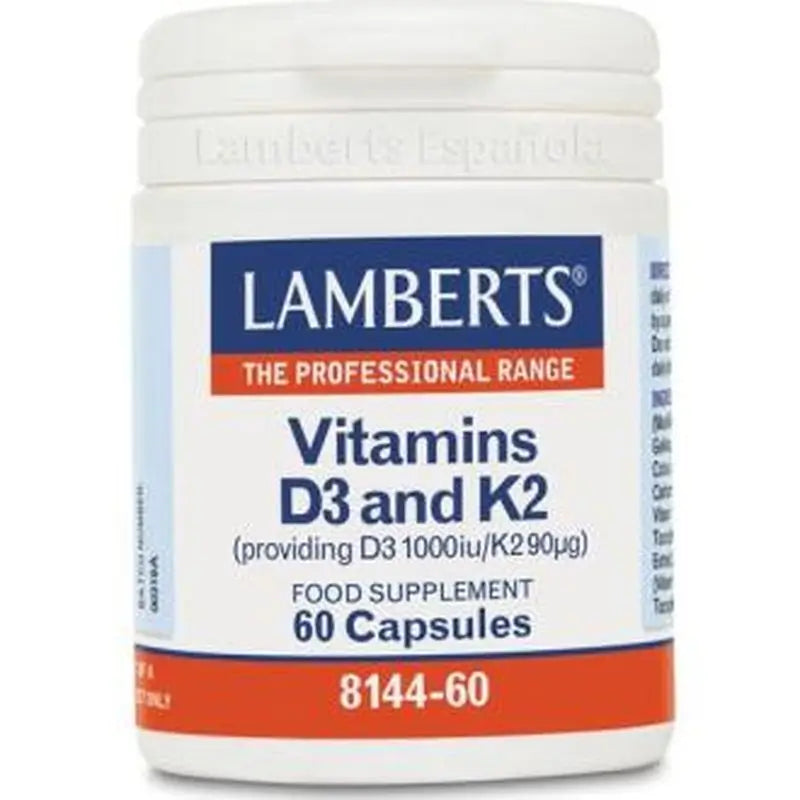 Lamberts Vitamin D3 1000Ui + K2 90µg 60 Capsules