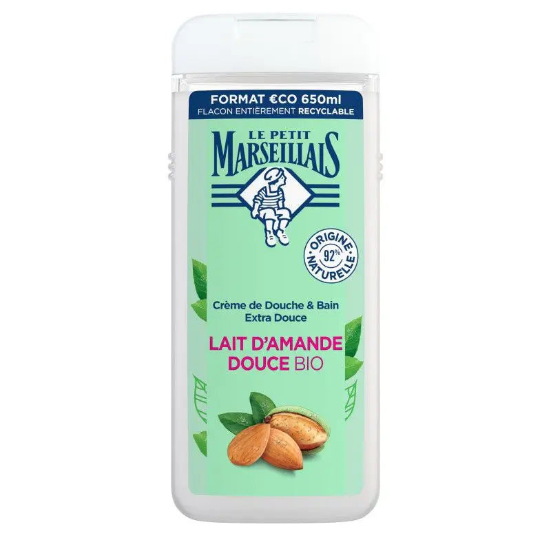 Le Petit Marseillais Extra Gentle Body Shower Gel, Organic Sweet Almond Milk , 650 ml