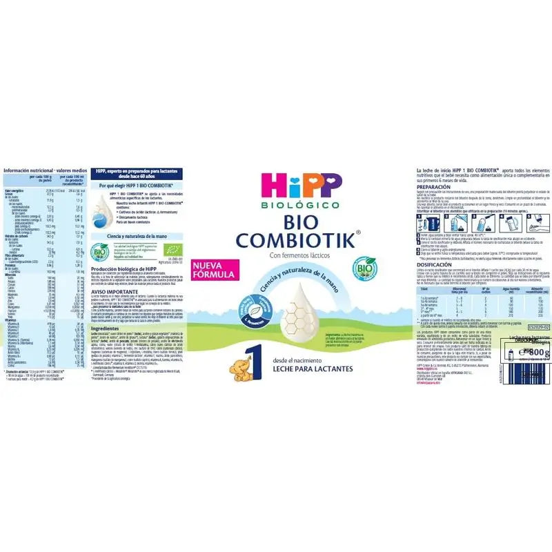 Hipp Combiotik 1, lait de démarrage, 800 g