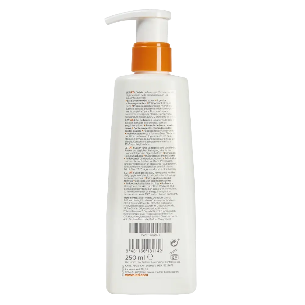 Gel de bain Letiat4, 250 ml