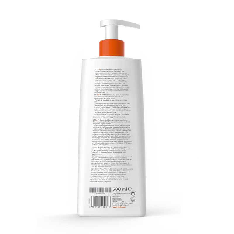 Leti At4 Gel de bain, 500 ml