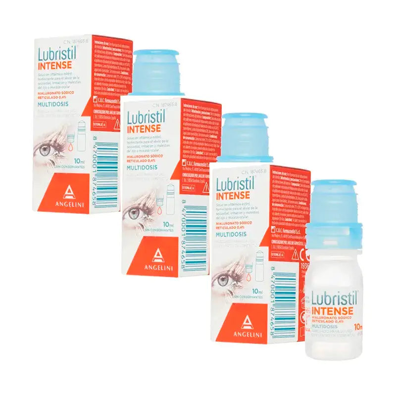 Lubristil Intense Multidose, paquet de 3 x 10 ml