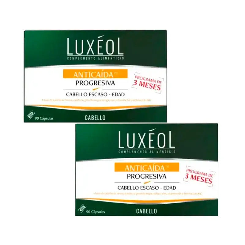 Luxeol Anticaida Progresiva, Pack 2 x 90 comprimés