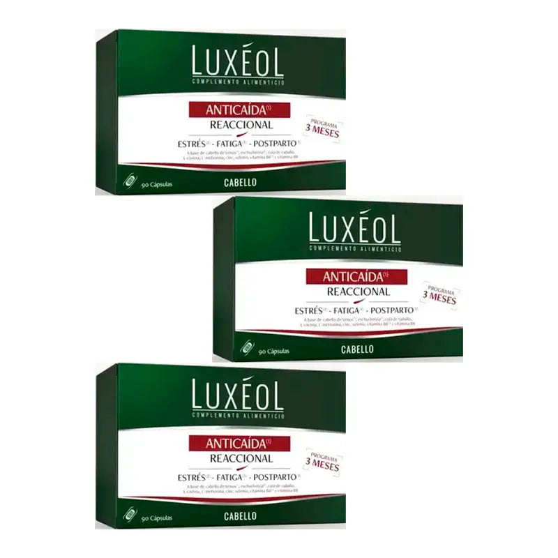 Luxeol Anticaida Reaccional, Pack 3 x 90 comprimés