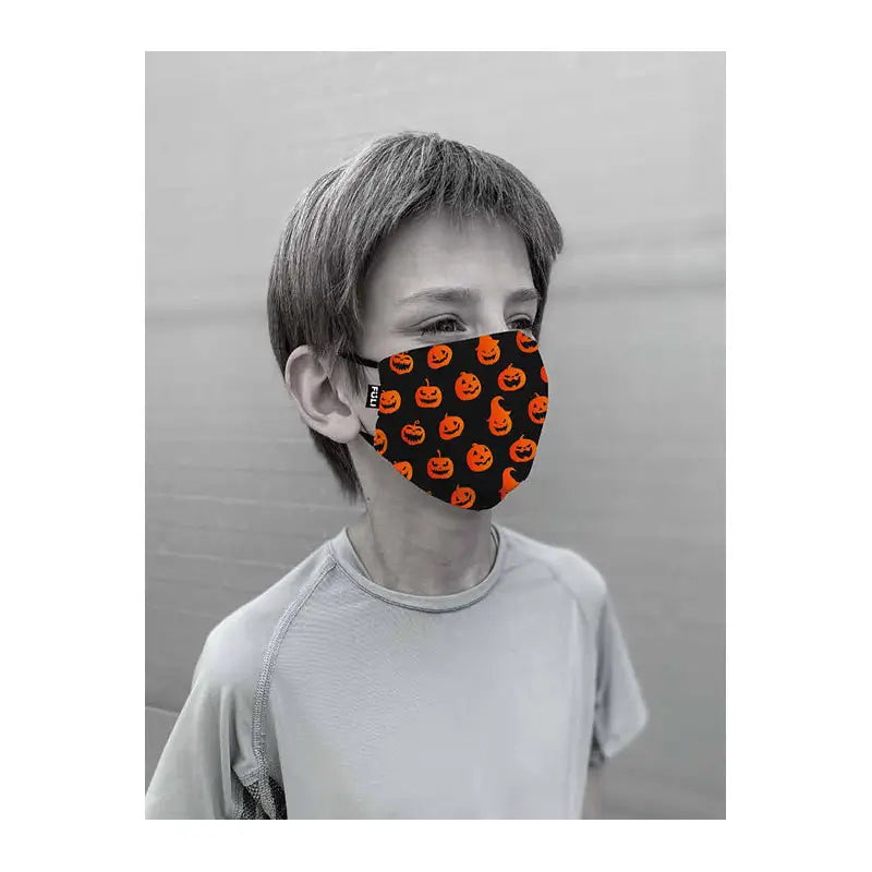 Fuli Hallowen Pumpkin Black Mask Size S