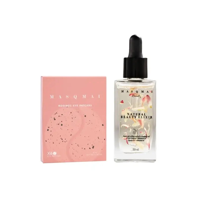 Masqmai Rooibos Eye Patches, 9 g + Masqmai Natural Beauty Elixir, 50 ml