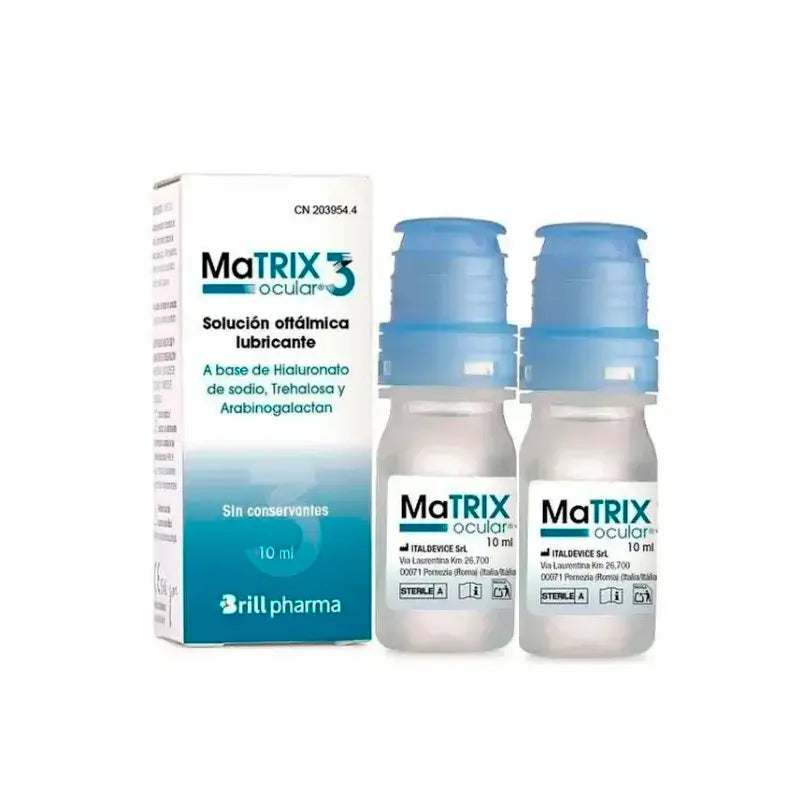 Matrix Ocular 3 Gouttes pour les yeux, paquet de 2 x 10 ml