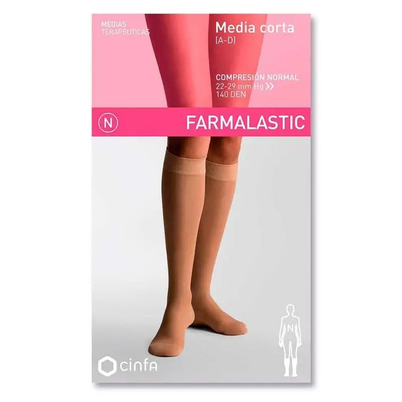 Farmalastic Compression Stocking Short Normal Compression Black, Size XL, Single Unit