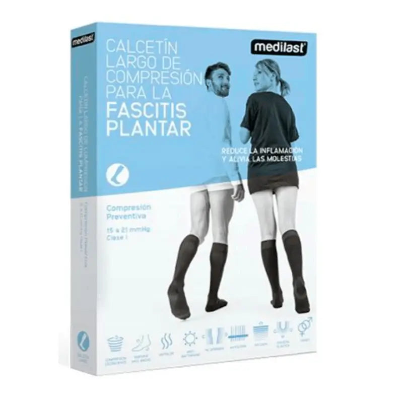 Medilast Fascitis Sock Long Black Size Medium