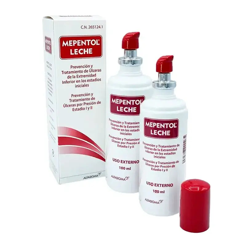 Mepentol Lait émulsion contre les plaies, 2 x 100 ml