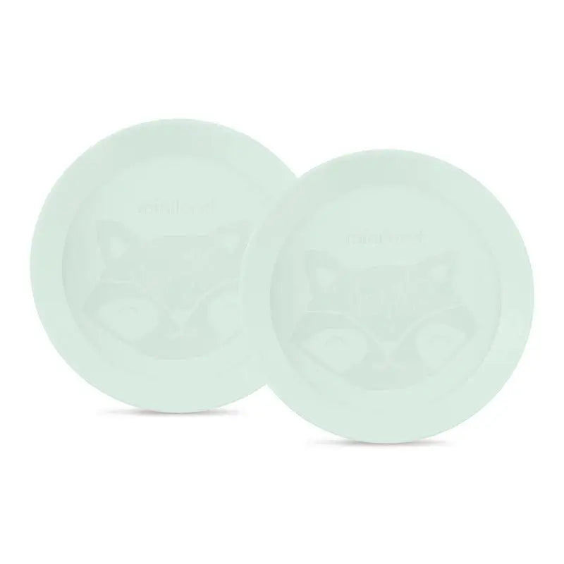 Miniland Children's Round Plate Set Mint