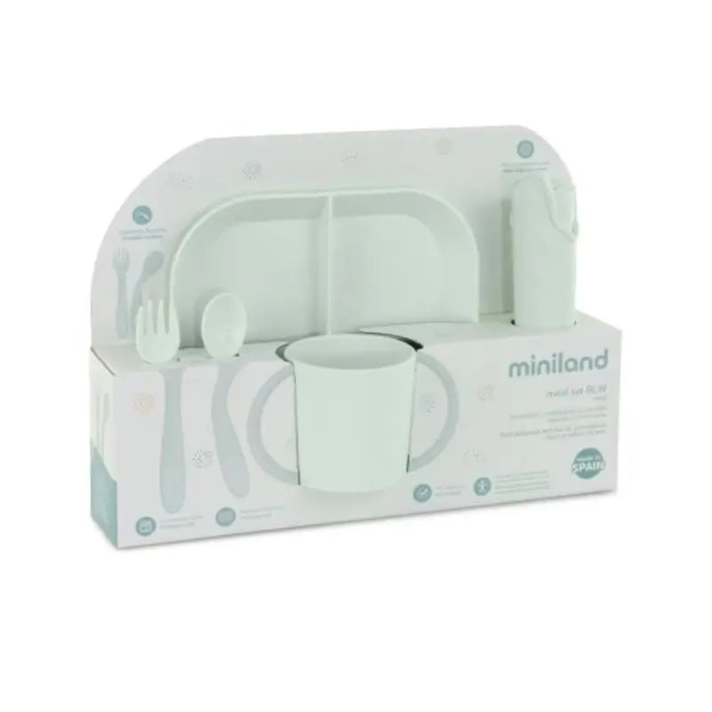 Set de table pour enfants Miniland pour les petits repas Menthe