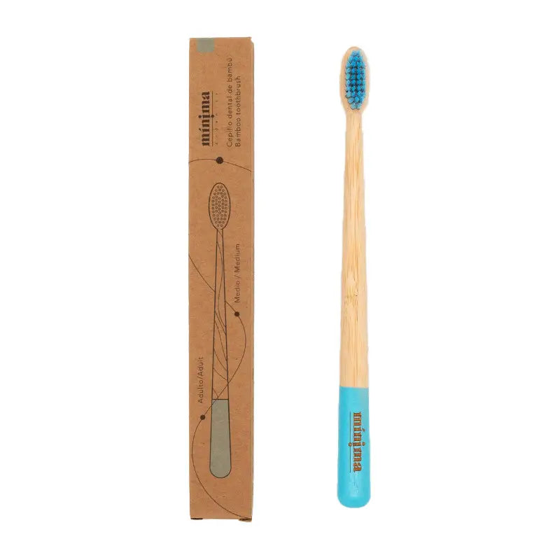 Minima Organics Bamboo Brush Adult Medium - Blue Colour