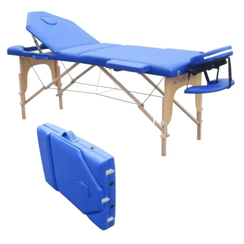 Mobiclinic Folding Wooden Stretcher Blue