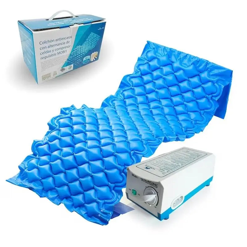 Mobiclinic Air Anti-decubitus Compressor Mattress, 130 Cells Blue