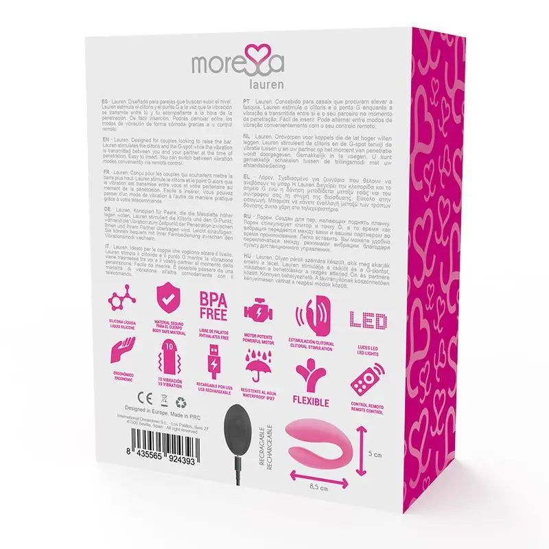 Stimulateur télécommandé Moressa Lauren pour couples