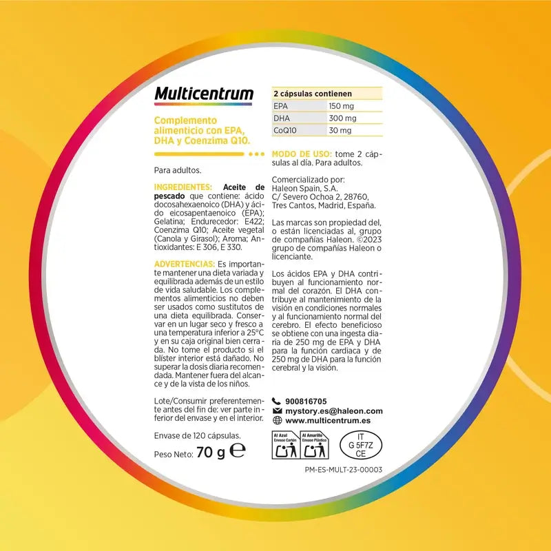 Multicentrum Boost Omega 3 , 120 comprimés