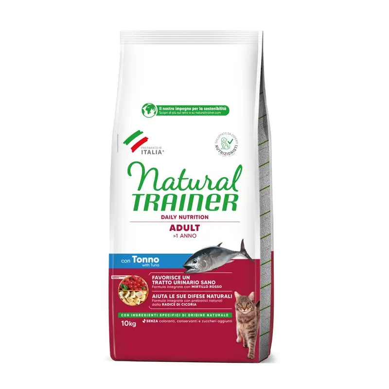 Natural Trainer Feline Feline Adult Tuna 10kg, nourriture pour chat