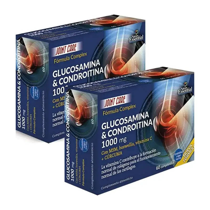 Nature Essential Blister Glucosamine + Chondroïtine + Msm , 2X60 Capsules