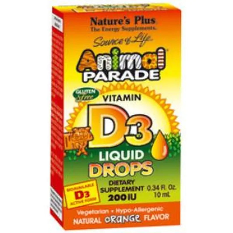 Natures Plus Animal Parade Vit.D3 Drops 10Ml.