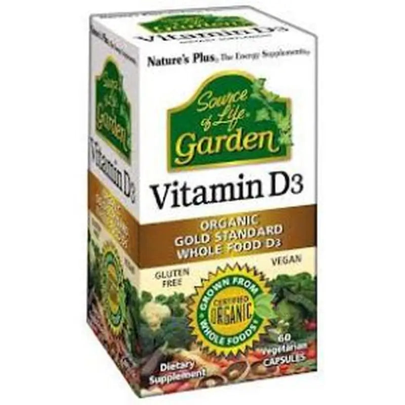 Natures Plus Garden Source Of Life Vitamin D3 60Cap.
