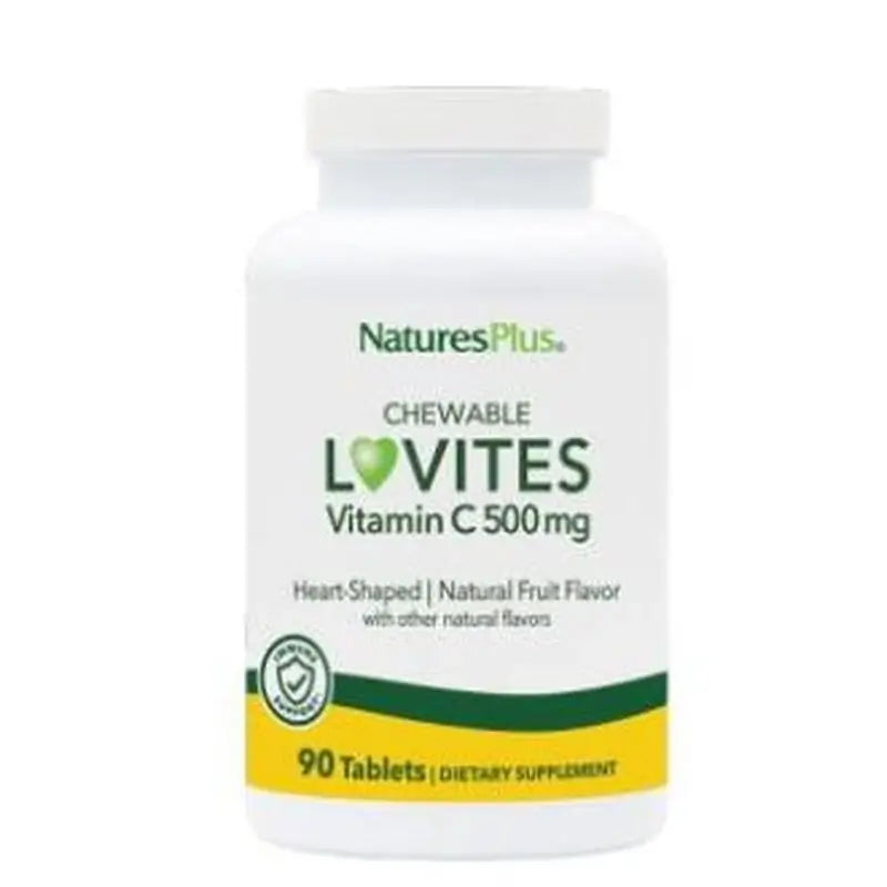 Natures Plus Lovites 500Mg (Cherry Flavour) 90 Chewable Tablets
