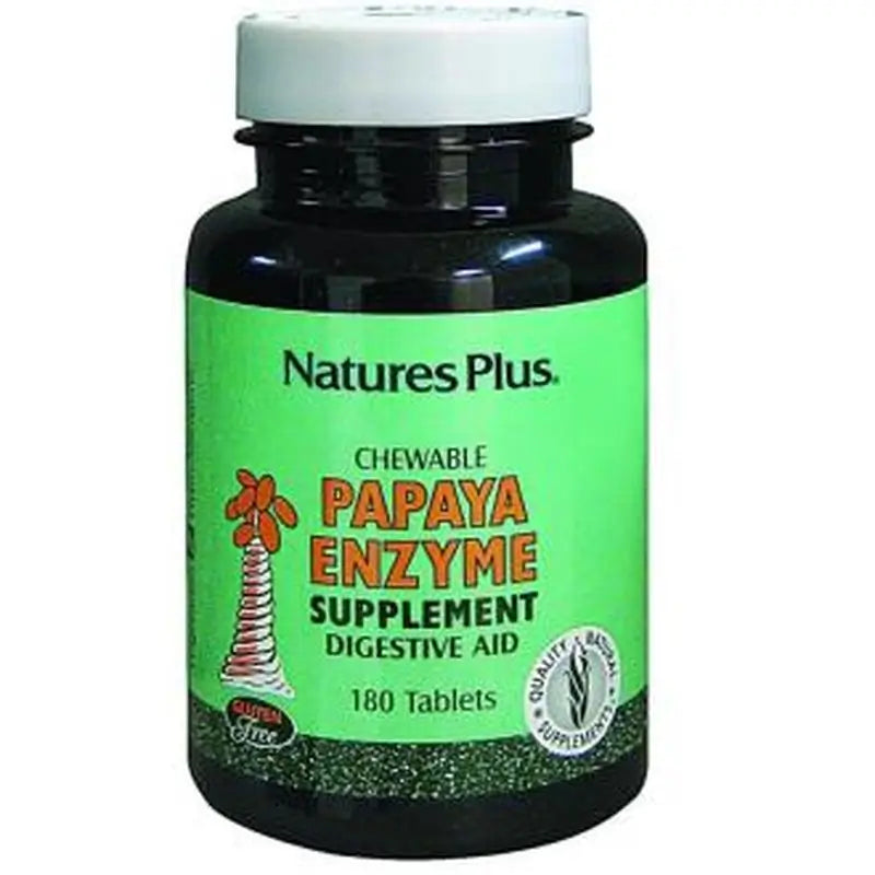 Natures Plus Papaya Enzime 180Chewable Capsules