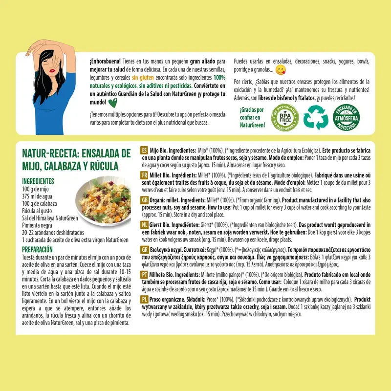 Naturgreen Millet Bio, 500 g