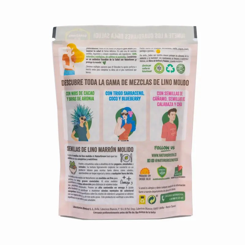 NaturGreen Lin, Sarrasin, Noix de Coco, Myrtille Bio 150 g