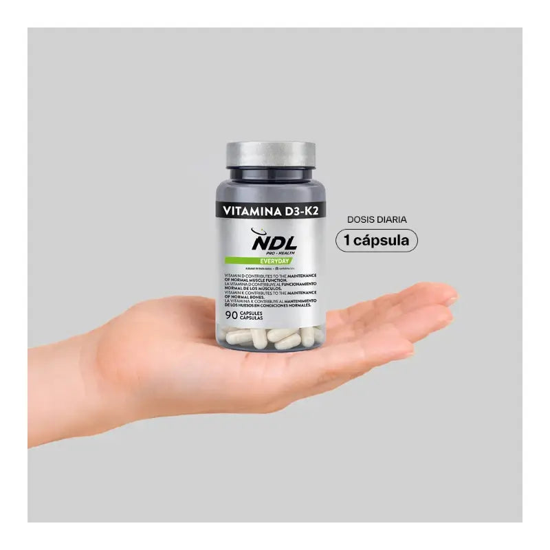 Ndl Pro-Health Vitamines D3 et K2, 90 gélules